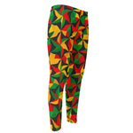 Abstract Reggae Pattern Print Men's Compression Pants