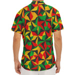 Abstract Reggae Pattern Print Men's Deep V-Neck Shirt