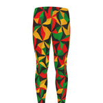 Abstract Reggae Pattern Print Men's leggings