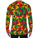 Abstract Reggae Pattern Print Men's Long Sleeve T-Shirt
