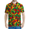 Abstract Reggae Pattern Print Men's Polo Shirt