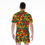 Abstract Reggae Pattern Print Men's Rompers