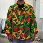 Abstract Reggae Pattern Print Men's Shirt Jacket