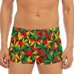 Abstract Reggae Pattern Print Men's Short Boxer Briefs