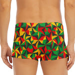 Abstract Reggae Pattern Print Men's Short Boxer Briefs