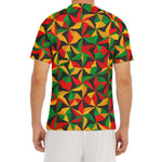 Abstract Reggae Pattern Print Men's Short Sleeve Rash Guard