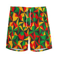 Abstract Reggae Pattern Print Men's Athletic Shorts