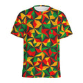 Abstract Reggae Pattern Print Men's Athletic T-Shirt