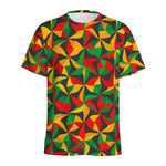 Abstract Reggae Pattern Print Men's Sports T-Shirt