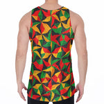 Abstract Reggae Pattern Print Men's Velvet Tank Top