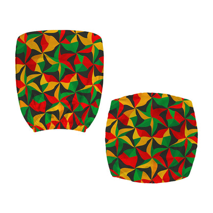 Abstract Reggae Pattern Print Office Chair Cover