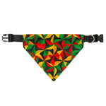 Abstract Reggae Pattern Print Over The Collar Dog Bandana