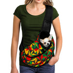 Abstract Reggae Pattern Print Pet Sling Carrier