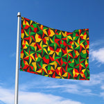 Abstract Reggae Pattern Print Polyester Flag