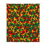 Abstract Reggae Pattern Print Polyester Shower Curtain