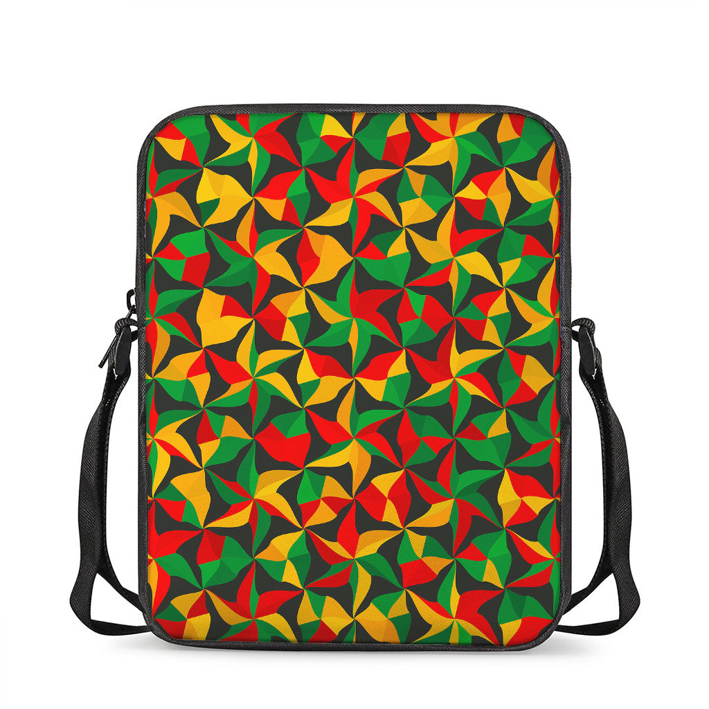 Abstract Reggae Pattern Print Rectangular Crossbody Bag
