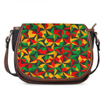 Abstract Reggae Pattern Print Saddle Bag