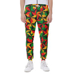 Abstract Reggae Pattern Print Scuba Joggers