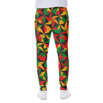 Abstract Reggae Pattern Print Scuba Joggers