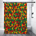 Abstract Reggae Pattern Print Shower Curtain