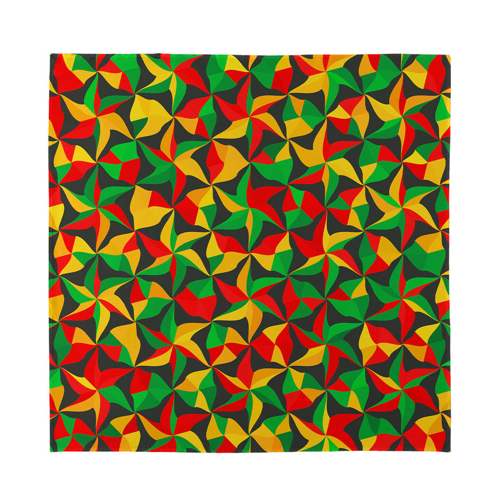 Abstract Reggae Pattern Print Silk Bandana
