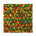 Abstract Reggae Pattern Print Silk Bandana