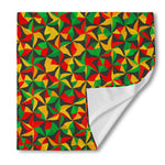 Abstract Reggae Pattern Print Silk Bandana