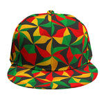 Abstract Reggae Pattern Print Snapback Cap