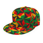 Abstract Reggae Pattern Print Snapback Cap
