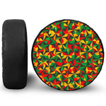 Abstract Reggae Pattern Print Tire Cover