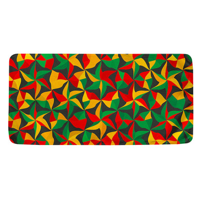 Abstract Reggae Pattern Print Towel