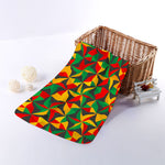 Abstract Reggae Pattern Print Towel