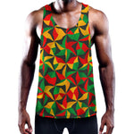 Abstract Reggae Pattern Print Training Tank Top