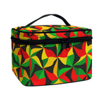 Abstract Reggae Pattern Print Travel Makeup Bag