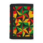 Abstract Reggae Pattern Print Trifold Wallet