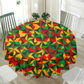 Abstract Reggae Pattern Print Waterproof Round Tablecloth