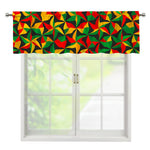 Abstract Reggae Pattern Print Window Valance