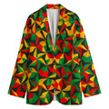 Abstract Reggae Pattern Print Women's Blazer