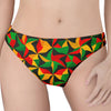 Abstract Reggae Pattern Print Women's Thong