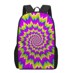 Abstract Spiral Moving Optical Illusion 17 Inch Backpack