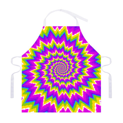 Abstract Spiral Moving Optical Illusion Adjustable Apron