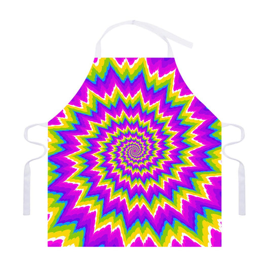 Abstract Spiral Moving Optical Illusion Adjustable Apron