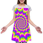 Abstract Spiral Moving Optical Illusion Adjustable Apron