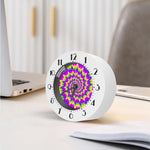 Abstract Spiral Moving Optical Illusion Alarm Clock