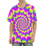 Abstract Spiral Moving Optical Illusion Aloha Shirt