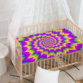 Abstract Spiral Moving Optical Illusion Baby Crib Sheet