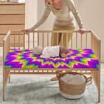 Abstract Spiral Moving Optical Illusion Baby Crib Sheet