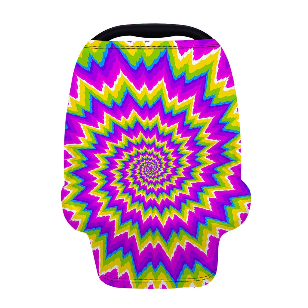 Abstract Spiral Moving Optical Illusion Baby Seat Cover