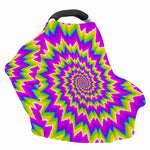 Abstract Spiral Moving Optical Illusion Baby Seat Cover