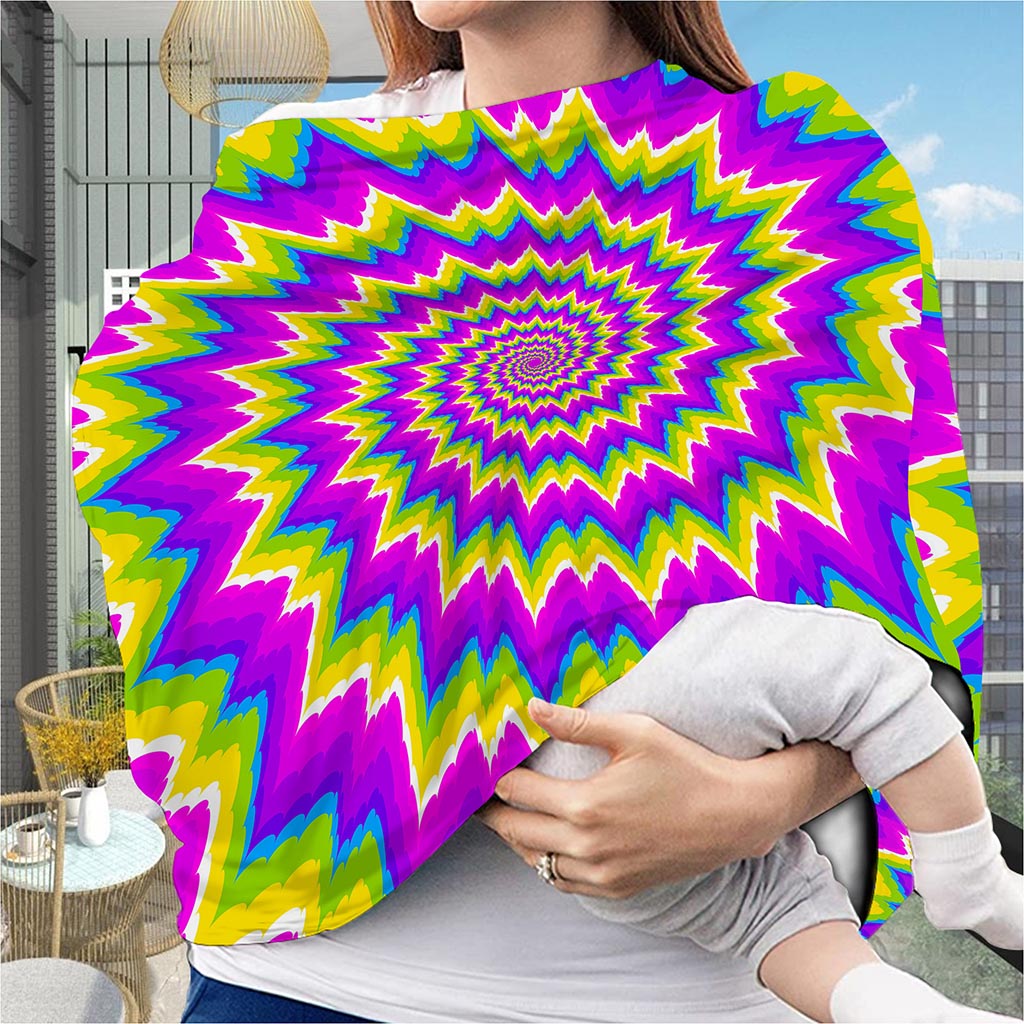 Abstract Spiral Moving Optical Illusion Baby Seat Cover